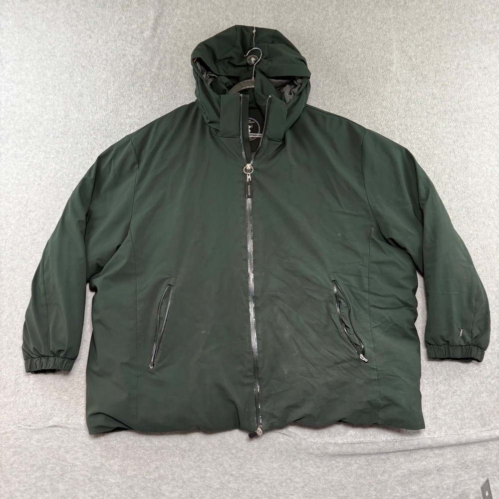 Save The Duck Pro-Tech Jacket Mens 3XL Green Hooded Synthetic Down Full Zip